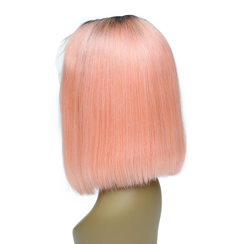 subihair lace front rose pink bob wig