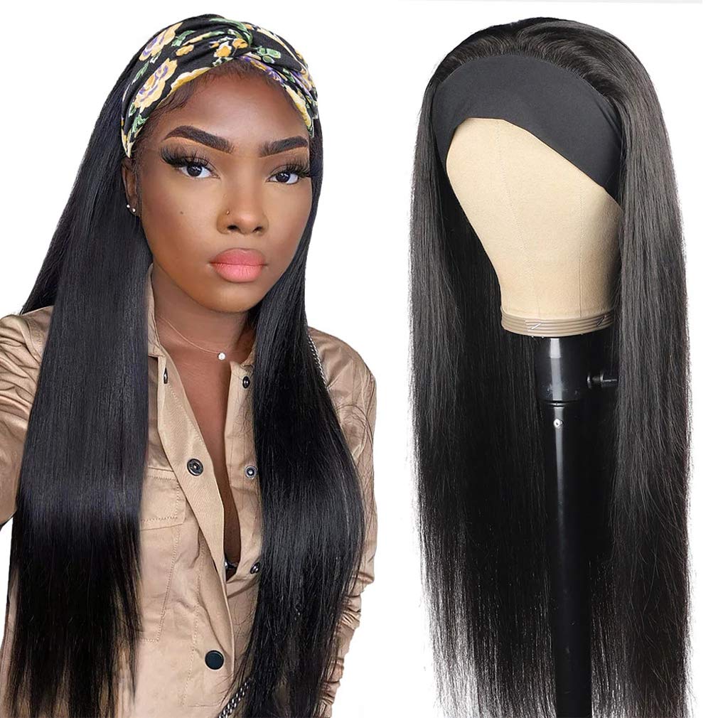 Headband Straight Wig Human Hair Wig