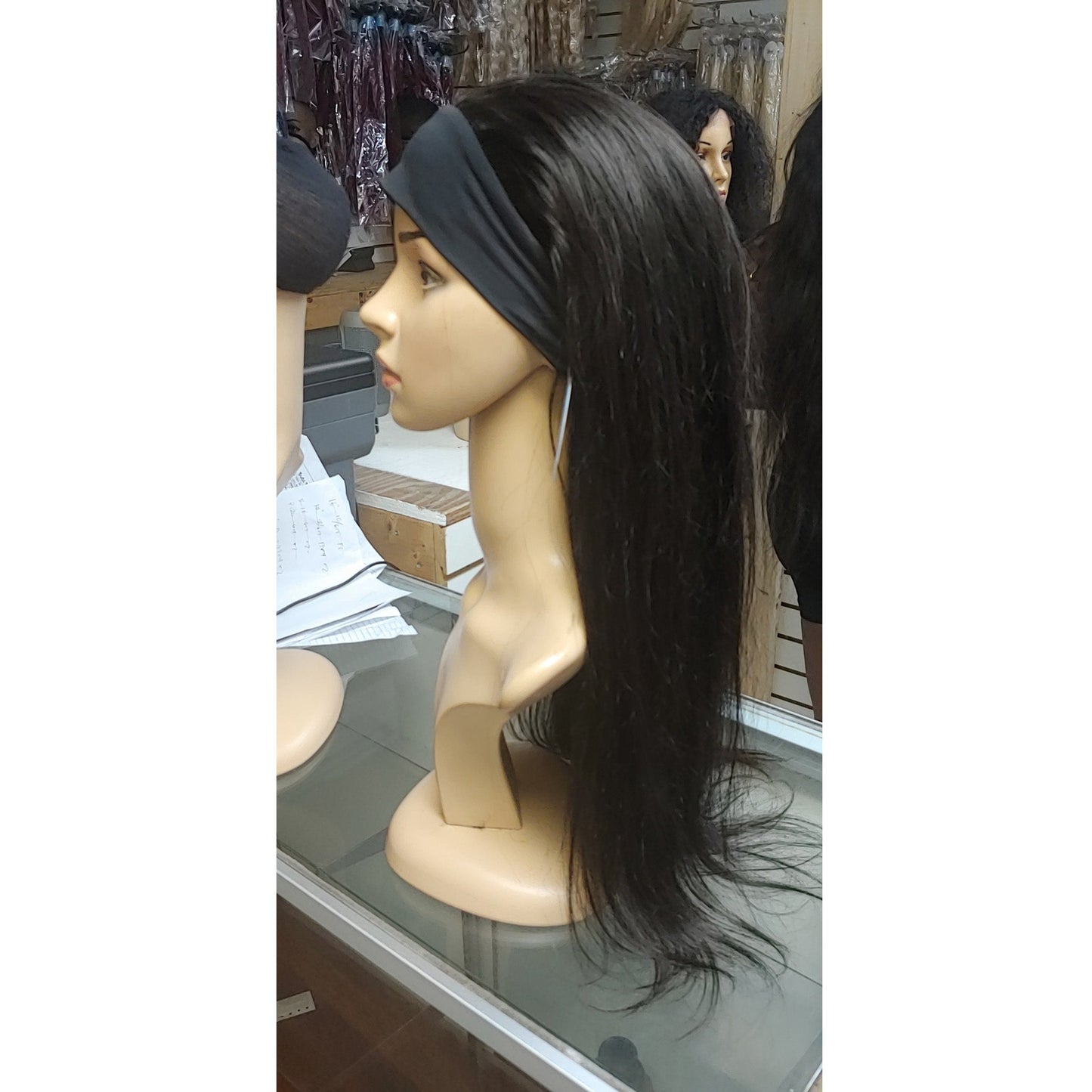 Headband Straight Wig Human Hair Wig