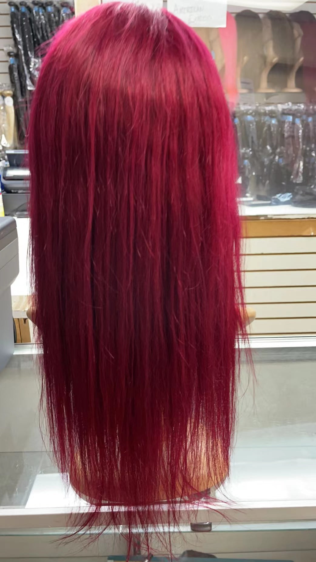 HD 13X4 Glueless Lace Front Human Hair Burgundy Wig