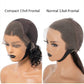 Short Bob Curly 13x4 Transparent Lace Front water wave Wig Natural black