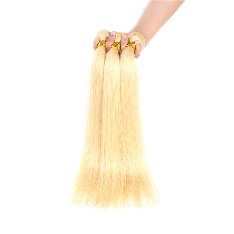 3 Bundles Deals 613 Blonde Straight Human Hair
