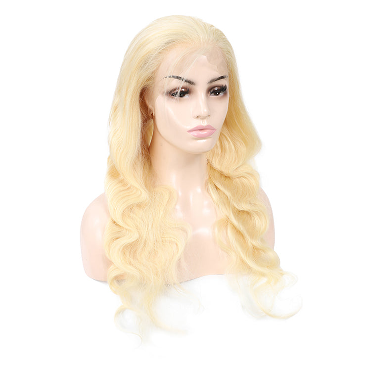 13*4 613 Blonde wig Lace Front Body Wave human hair Wig #613