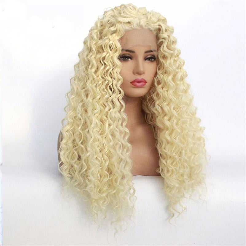 13x4 613 blonde Deep Wave Transparent Lace Wig100% Human Hair