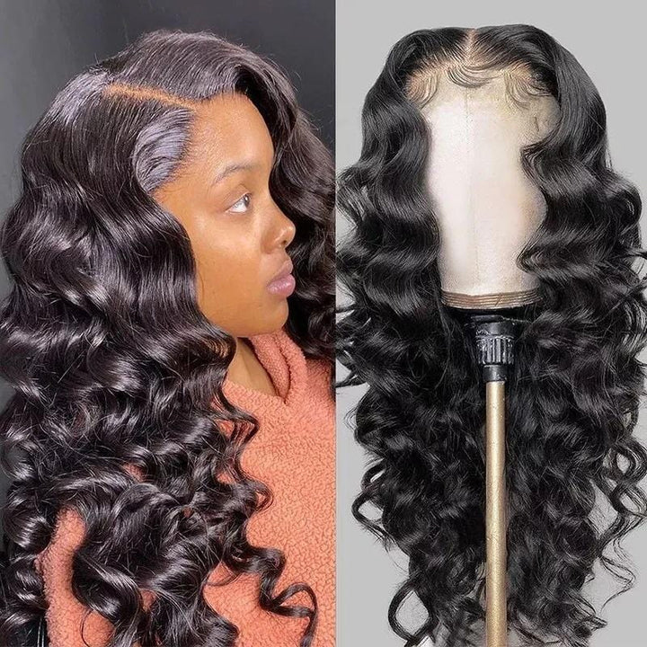 13X4 Lace Front Virgin Hair 180% Loose Wave Wig