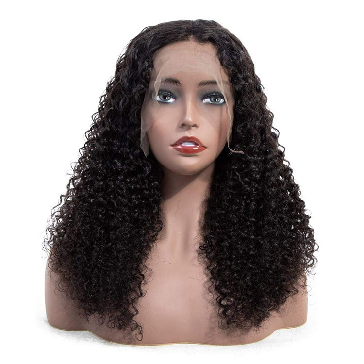Peluca de onda de piña de encaje completo cabello humano