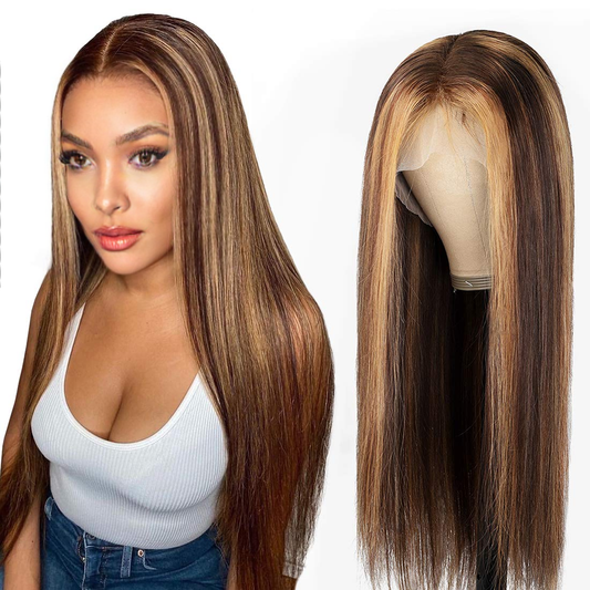 13x4 Lace Front F4/27# blonde Straight Wig