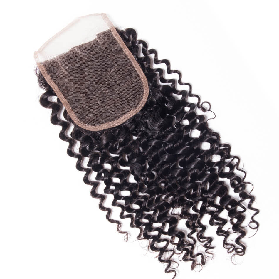 Human Hair Jerry Curly 4x4 Lace Closure