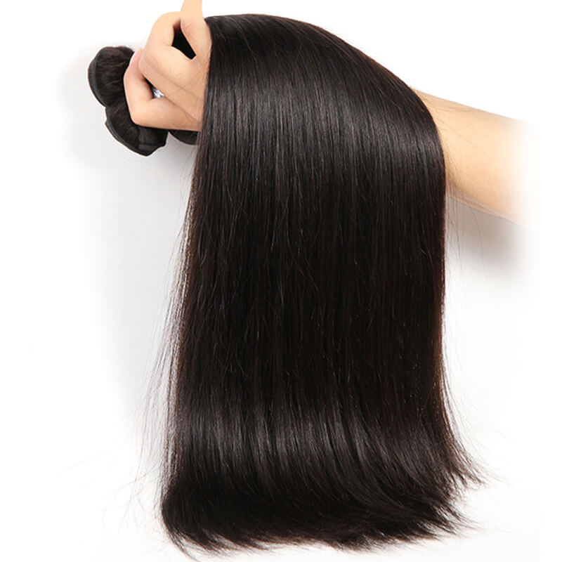 1 Bundle Straight 100% Human Hair Natural Color