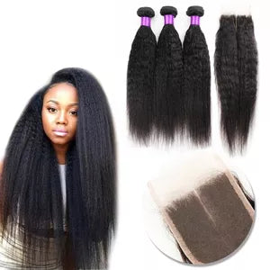 1 Bundles Deals Kinky Straight Human Hair Weave
