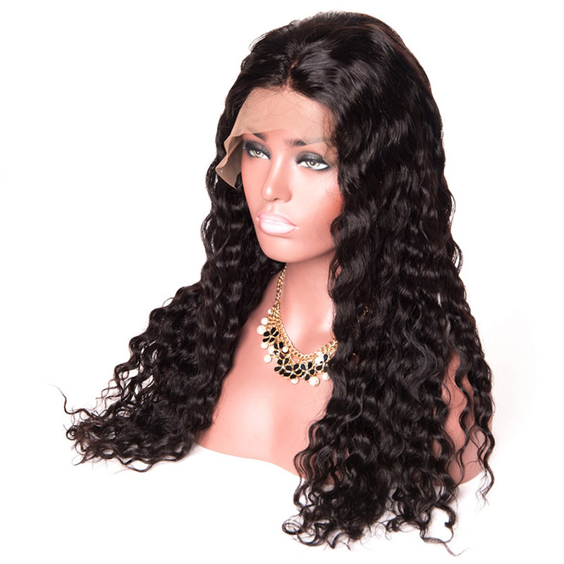 subihair lace front water wave wig with baby hair