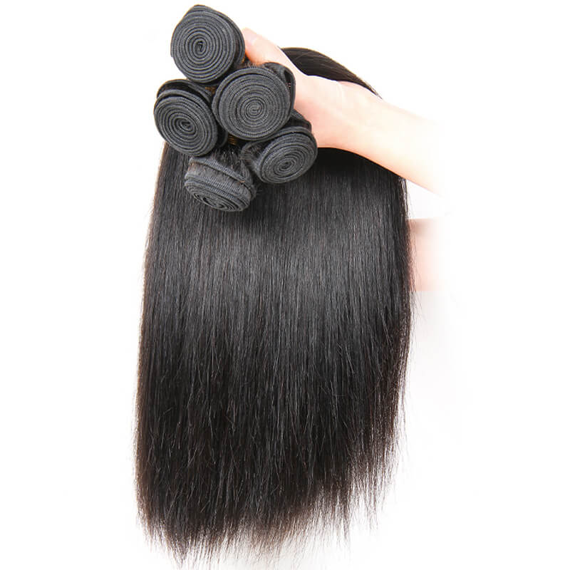 1 Bundle Straight 100% Human Hair Natural Color