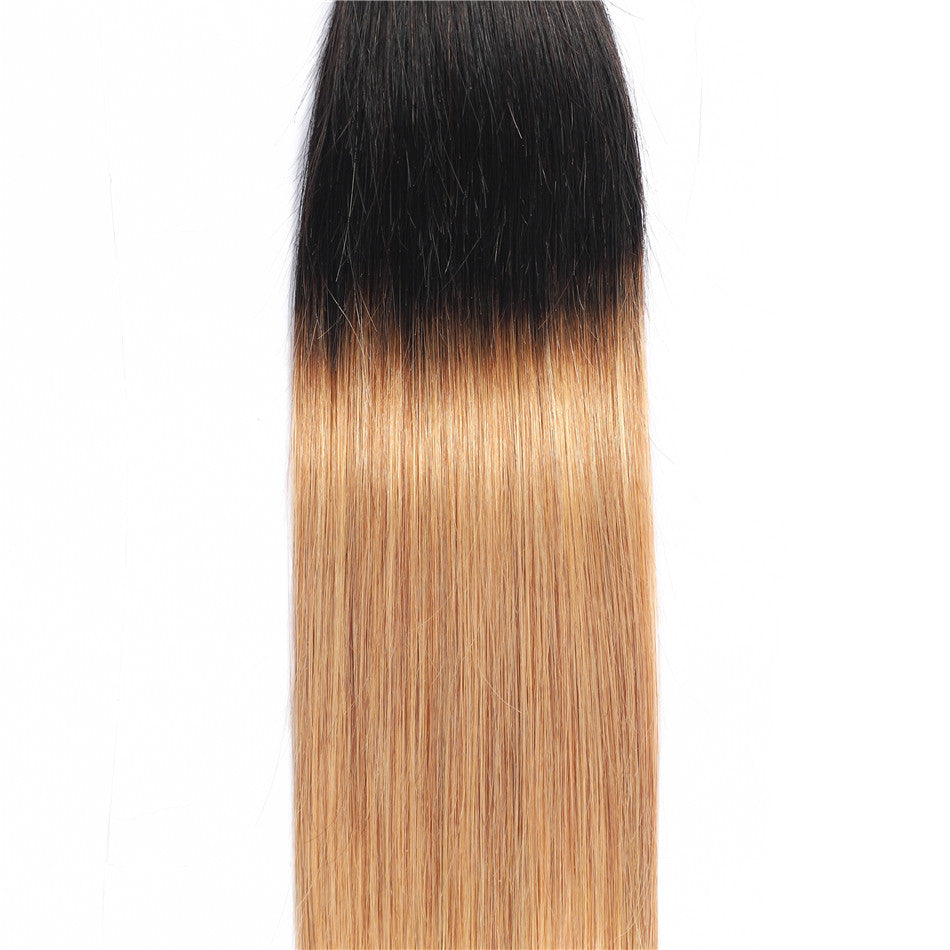 1 Bundle Straight T1b-27 Ombre Human Hair