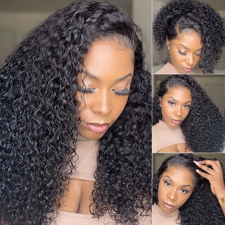 360 Lace Jerry Curly Wig 100% Human Hair