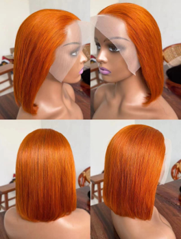 HD 13X4 Lace Front Short BOB Straight Peluca de cabello humano