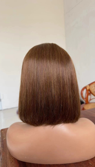 HD 13X4 Lace Front Short BOB Straight Peluca de cabello humano