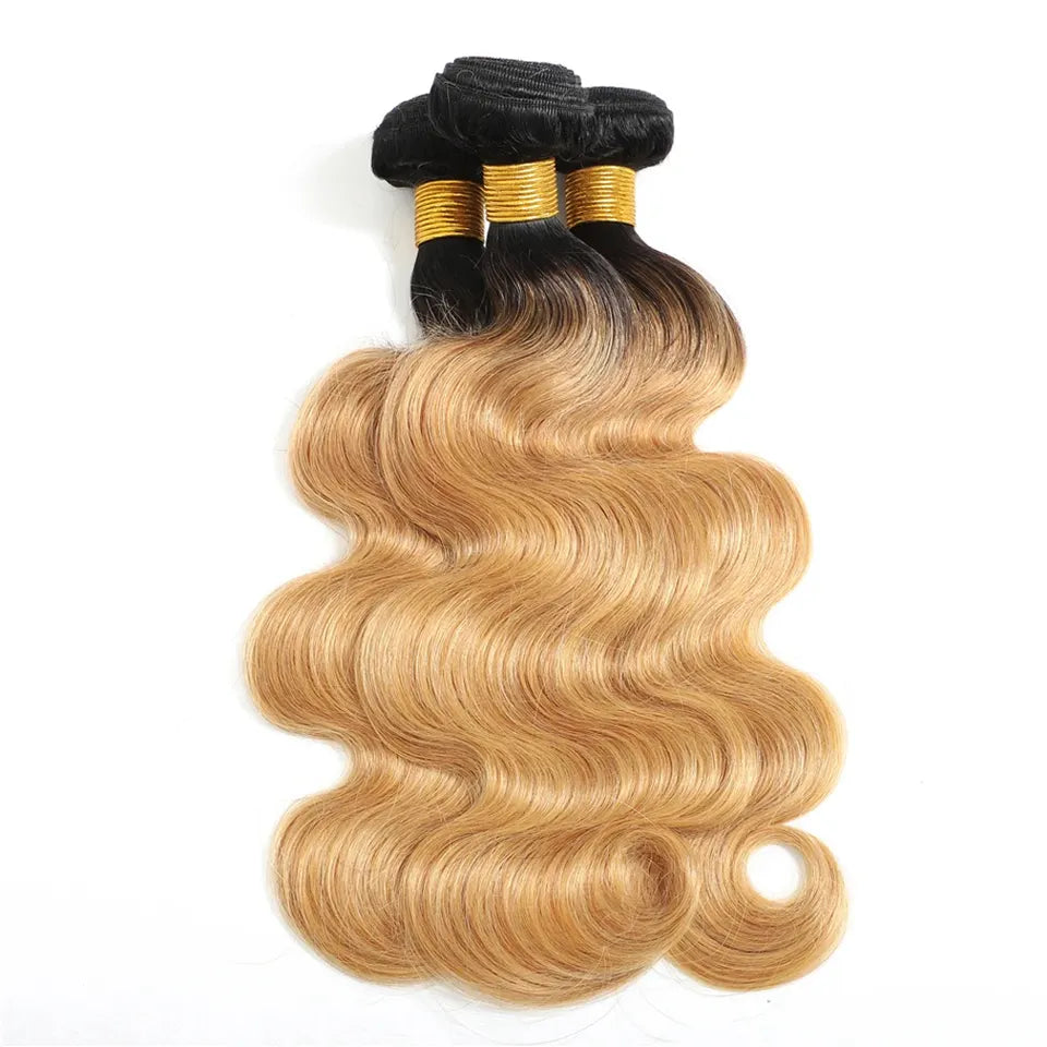 1 paquete Body Wave T1b-27 Ombre Tejido de cabello humano