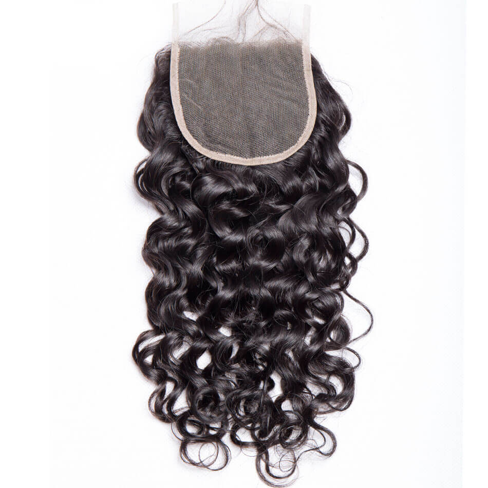 4X4 LACE CLOSURE WATER WAVE HUMAN HAIR