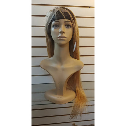 Frente de encaje recto 100% cabello humano T1b / 27 #