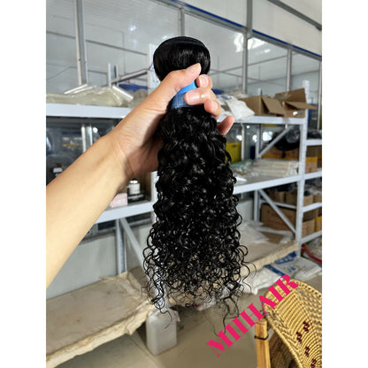 1 Bundle Jerry Curly Human Hair Weave