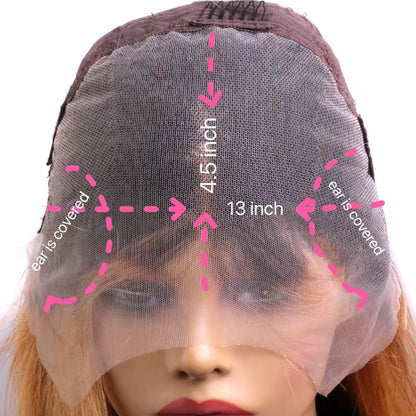 Short Bob Curly 13x4 Transparent Lace Front water wave Wig Natural black