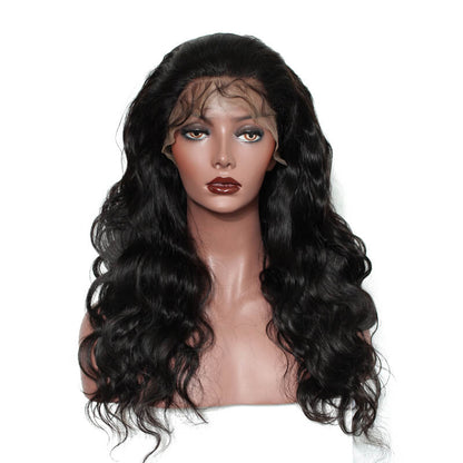 360 HD Full Lace Peluca de cabello humano brasileño Onda del cuerpo Línea de cabello prearrancado
