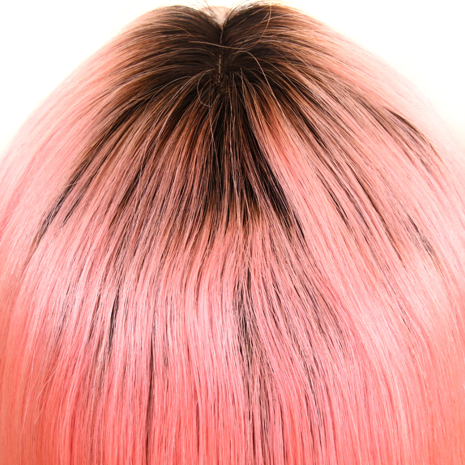 subihair lace front rose pink bob wig