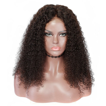100%  Human Hair 360 Lace Malaysian Curly Wig