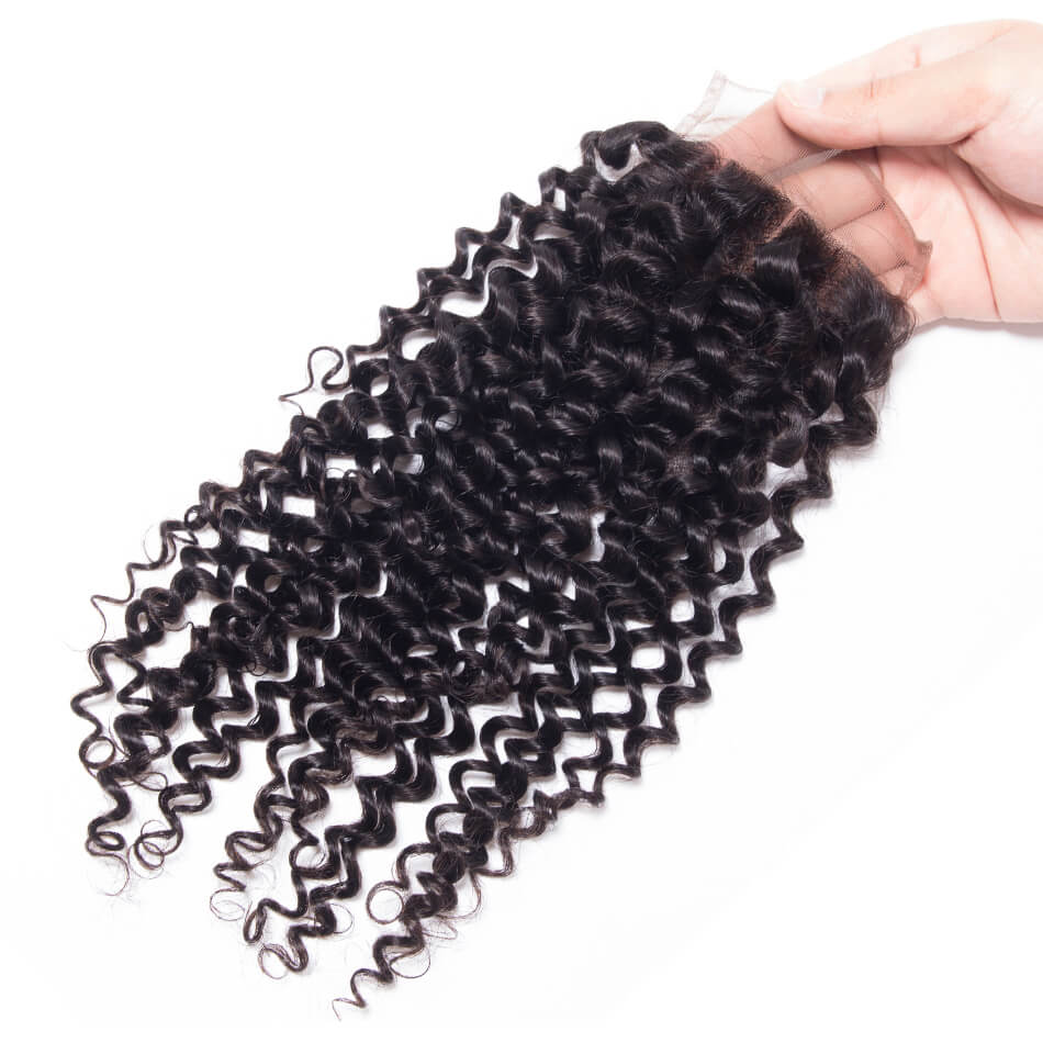 Human Hair Jerry Curly 4x4 Lace Closure