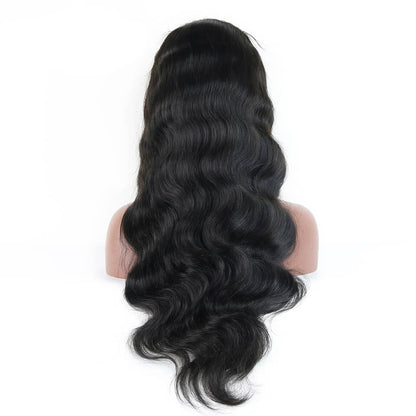360 HD Full Lace Peluca de cabello humano brasileño Onda del cuerpo Línea de cabello prearrancado