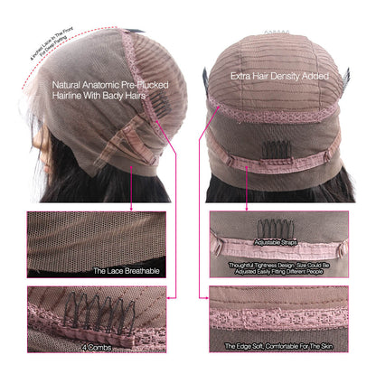 100%  Human Hair 360 Lace Loose Wave Wig