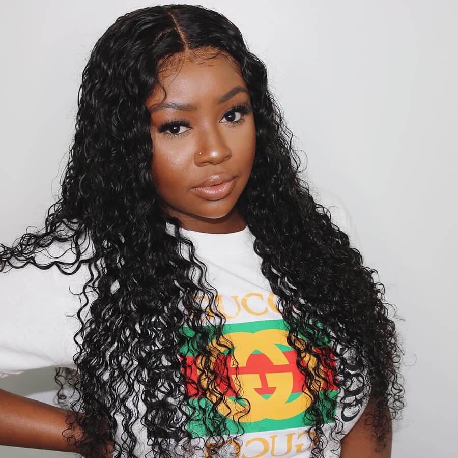 Full Lace Human Hair Wigs Water Wave