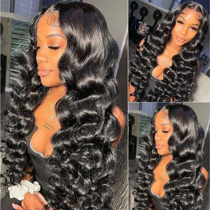100%  Human Hair 360 Lace Loose Wave Wig