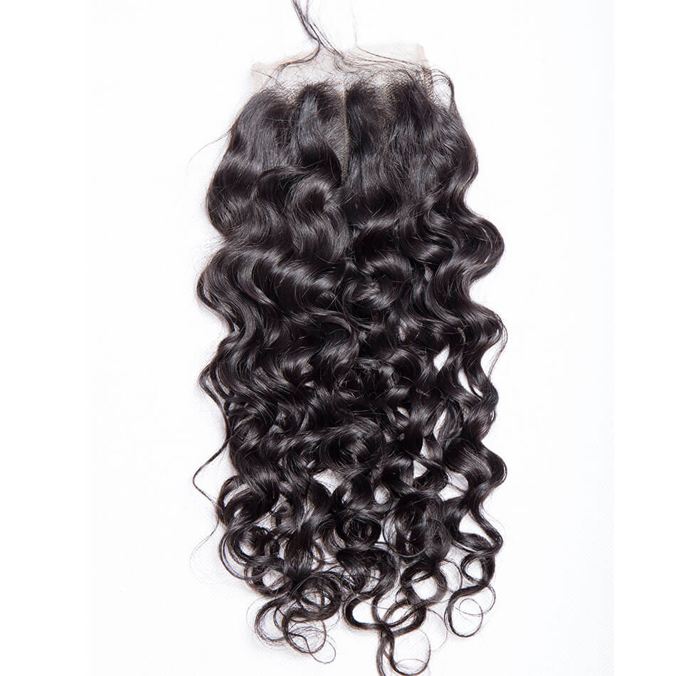 4X4 LACE CLOSURE WATER WAVE HUMAN HAIR